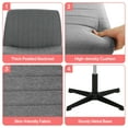 thumbnail image 4 of Criss Cross Chair, Armless  Vanity Chair Cross Legged Office Chair,  Adjustable Wide Swivel Desk Chair for Home Office No Wheels, Grey, 4 of 7