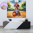 thumbnail image 4 of Happy Father's Day Dachshund Playing Basketball with Best Dad Jersey Tapestry Wiener Dog Lover Gifts Idea Wall Hanging Backdrop Home Decor - 13006, 4 of 5