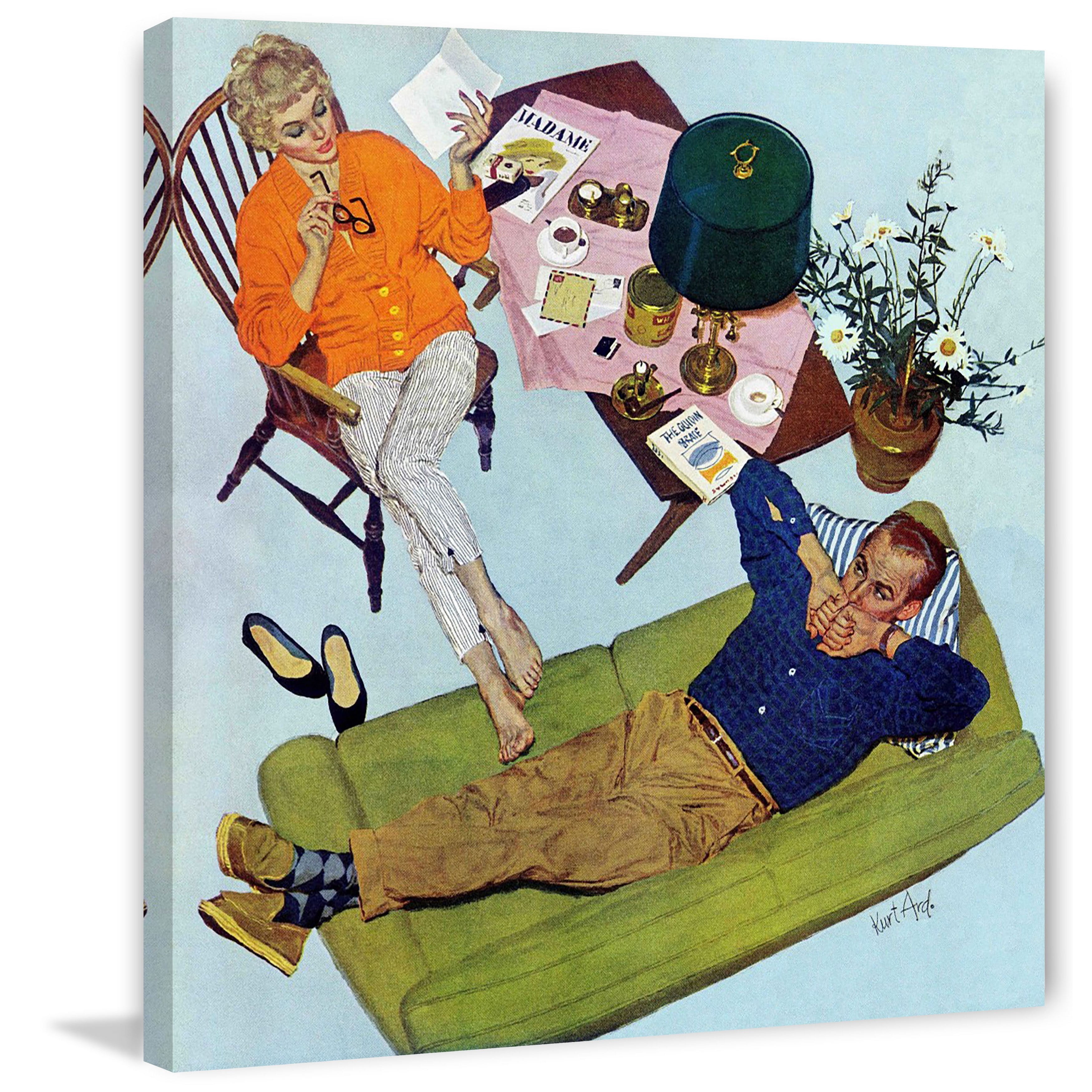 Marmont Hill "Husbands Better Tell" by Kurt Ard Painting Print on Canvas