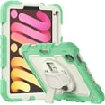 thumbnail image 1 of navor Rugged Cover Compatible with iPad Mini 6 (2021), Rotatable Kickstand Shoulder & Hand Strap Shockproof Heavy Duty Protective Case, 1 of 9