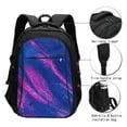 thumbnail image 3 of Balery Neon Gradient Blue Mochila con carga USB para hombre y mujer - Mochila impermeable y antirrobo para laptop con puerto USB para viajes, trabajo, 3 of 7