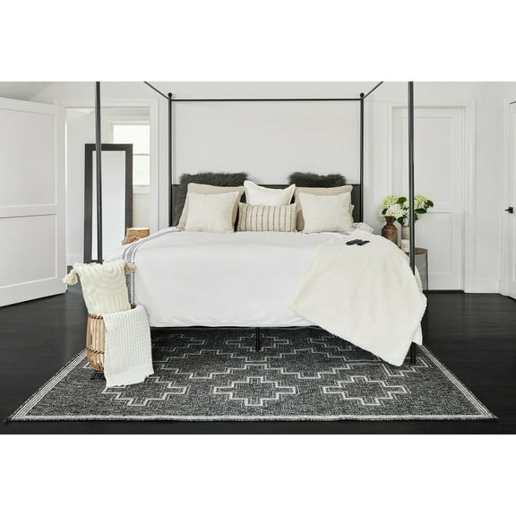 Momeni Transitional Rectangle Area Rug, Black, 9' X 12'