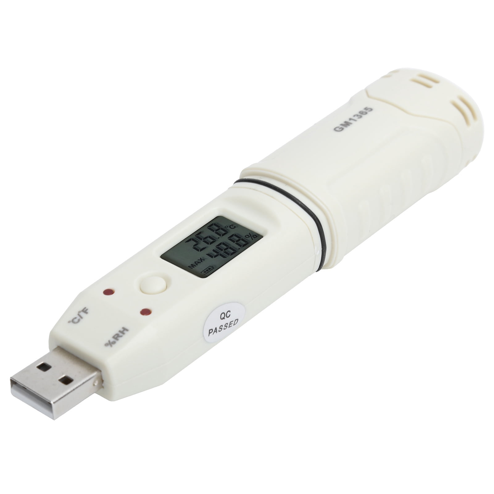 BIMZUC Digital Temperature Humidity Logger 0-100% RH Indoor Thermometer Hygrometer Detector Data Recorder with Alarm for Greenhouse Laboratory 6.3 oz / 178g
