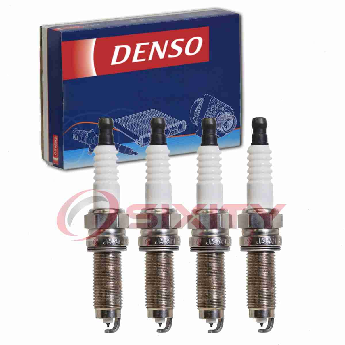 4 pc DENSO 3461 Spark Plugs for 101 905 622 12290-R40-A01 12290-R40-A02 12290-R70-A01 12290-R70-A02 18846-11070 7B0 905 600 A 955 170 220 90 SP149125AD SXU22HCR11S Ignition Wire Secondary