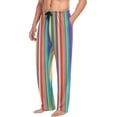 thumbnail image 5 of Mexican Serape Stripes Ghost Pajama Pants, Men's Lounge Pants Light with Drawstring and Pockets, Christmas New Year Birthday Father's Day Gifts, 5 of 7