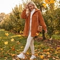 thumbnail image 6 of Corduroy Jacket for Women Oversized Long Sleeve Button Down Jacket Casual Work Travel Fall Winter Coat, M, 6 of 8