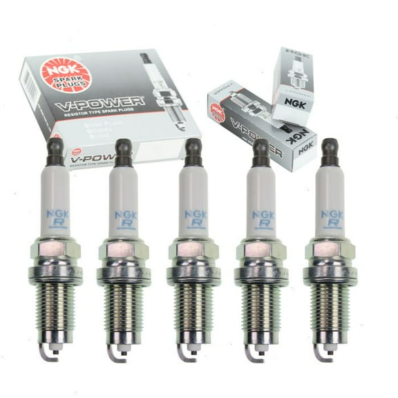 5 pc NGK V-Power Spark Plugs compatible with Volkswagen Golf 2.5L L5 2010-2014