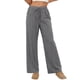 thumbnail image 5 of Amzcrzy Pantalones Mujer A Rayas Informales Cintura Alta Cordón Elástico Tipo Bóxer Cómodos Holgados Anchos Con Bolsillos Tallas S-2XL Negro, 5 of 7