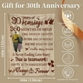 thumbnail image 2 of Kainsy Gift for 30th Wedding Anniversary,30th Pearl Wedding Anniversary Gifts Happy Anniversary Couple Gifts for Wife Husband Dad Mom Him Her Anniversary Decorations Blanket(40"x50"), 2 of 6