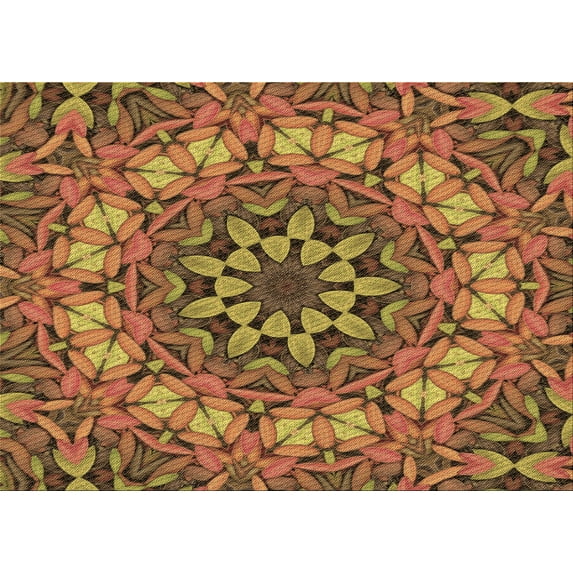 Ahgly Company Machine Washable Indoor Rectangle Transitional Caramel Brown Area Rugs, 2' x 4'