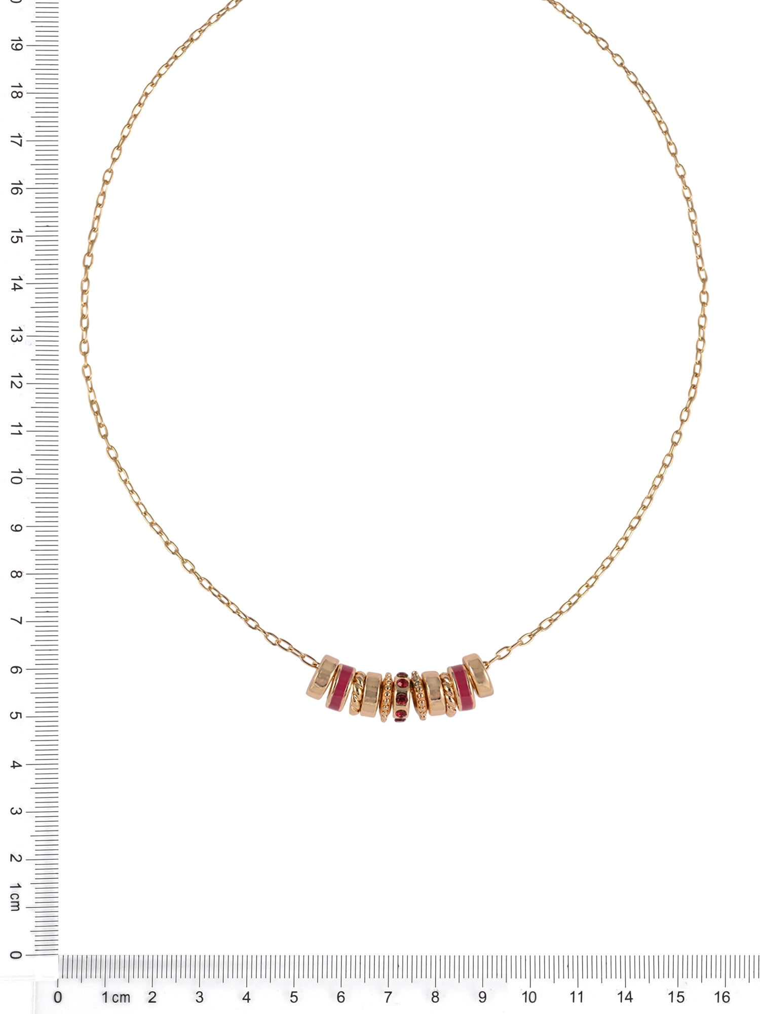 Time and Tru Goldtone Chain with Ruby Birthstone "July" Necklace
