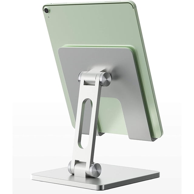Support de Tablette pour Bureau, Adapté pour Tablette de 7-13.3 Pouces base en Aluminium Épais, multi-angle Réglable et Pliable