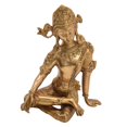 thumbnail image 1 of Golden Lord Indra Brass Statue, Religious Figures, Gold, Brass Idol - 9.5 Inch, Traditional Style, Occasion - Decorative Murti, Golden Handmade Statue - 1 Indra Dev Idol, 1 of 3