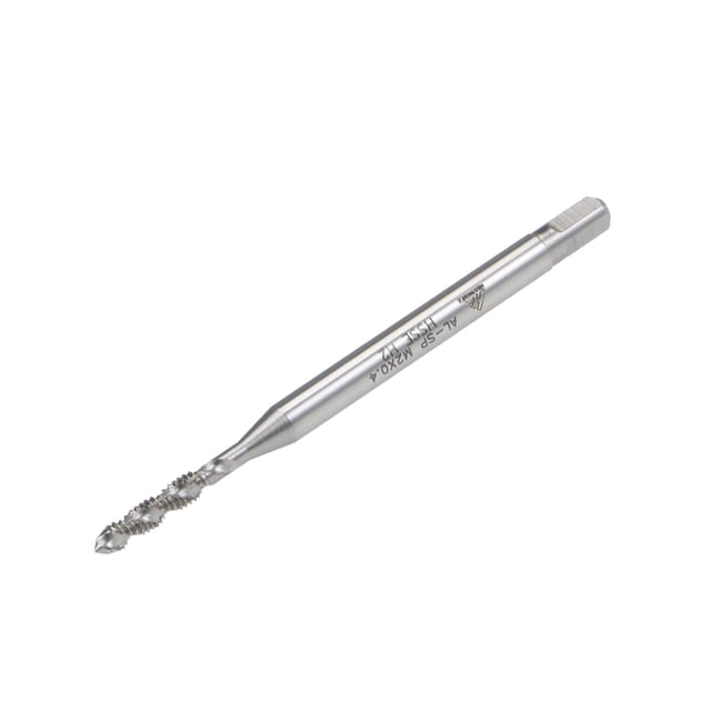 Unique Bargains M2 x 0.4 Spiral Flute Thread Tap, Metric Machine Threading Tap HSS Cobalt Uncoated, Round Shank with Square End