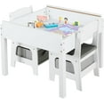 thumbnail image 5 of Coewske Kids Table & Chair Set 4 in 1 Wooden Activity Table w/ Storage Drawers Detachable Blackboard, 5 of 7