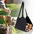 thumbnail image 4 of Bolsa de gran capacidad para transportar leña, porta leña portátil para exteriores negro, 4 of 9