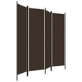 thumbnail image 2 of vidaXL 4-Panel Room Divider Brown 200x180 cm, 2 of 4