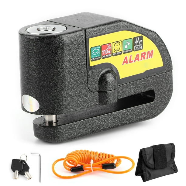 Bloqueo de freno de disco de rueda, alarma de seguridad antirrobo, accesorio Universal para motocicleta y Scooter Jadeshay A