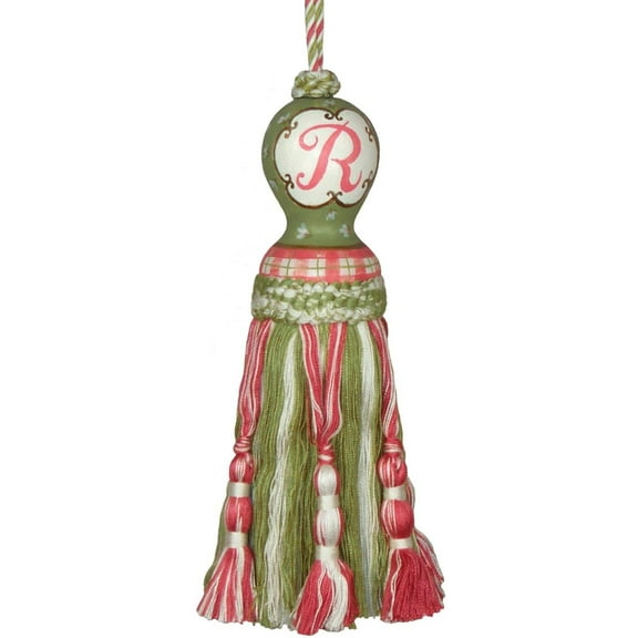 Tassel Initial A thru Z Letter Pair Polyrayon Carved Wooden Head Wood New  JK-90