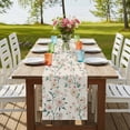 thumbnail image 4 of Table Runners 72 Inches Long Dress Scarves, Spring Floral Farmhouse Kitchen/Dining Table Runner, Coffee Tablerunners, Watercolor Flowers Leaves Tree Branches Beige 14x72 Inch, 4 of 9