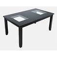 thumbnail image 3 of Jofran Urban Icon Contemporary 66" Extension Glass Inlay Dining Table, 3 of 7