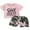 Pink, variant on Suealasg Kids Toddler Girls Summer Outfit Letter Print Short Sleeve T-Shirt and Camouflage Shorts Set Cute 2 Piece Little Girls Summer Camouflage Clothes