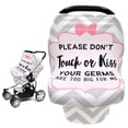 thumbnail image 1 of Metplus No Touch Sign Funda de asiento de coche para bebés, fundas de lactancia para mamá, bufanda de lactancia, toldo multiusos para asiento de coche para recién nacidos, cochecitos, carritos de comp, 1 of 5