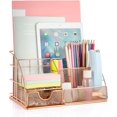 thumbnail image 1 of Organizador de escritorio TANGJMXG grande todo en uno Portalápices con Cajón oro rosa, 1 of 5