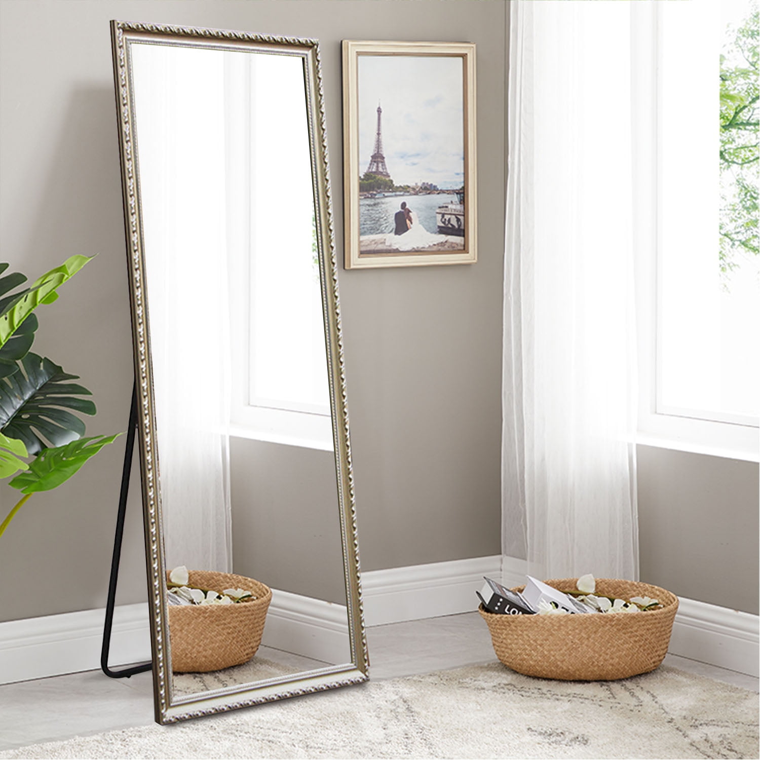 NeuType Full Length Mirror Floor Mirror with Standing Holder Large Wall 