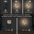thumbnail image 3 of Yayeee LED Night Lights with Motion Detectors Auto Dusk to Dawn Light Sensors, 2 Pack, Black Marble, 3 of 7