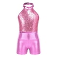 thumbnail image 3 of iiniim Leotards for Girls Gymnastics with Shorts 2Pcs Gymnastics Unitard Fitness Bodysuit Jumpsuit Pink 10, 3 of 7