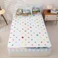 thumbnail image 4 of Manfei Cute RV Car Zipper Twin Comforter Sets with Fitted Sheet and 2 Pillowcases,Happy Camping Zipper Bedding Set,Pink Mint,Reversible, 4 of 7