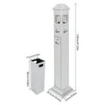 thumbnail image 4 of Metal Vertical Trash Bin Cigarette Butts Ash Collector Outdoor & Indoor Stainless Steel Trash Can Container Silver, 4 of 20