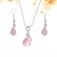 thumbnail image 3 of WORGEOUS Droplet Shaped Pink Rhinestone Jewelry Set, Alloy, 1.457 in, 1 Count, 3 of 8
