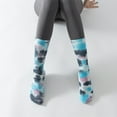 thumbnail image 3 of Women's Yoga Pilates Socks with Grips Non Slip Colorful Tie Dye Cushioned Crew Socks for Barre Ballet Dance, Medium 6-9, 3 of 7