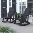 thumbnail image 3 of Flash Furniture Savannah Poly Resin Rocking Adirondack Chair - Black (Set of 2), 3 of 12
