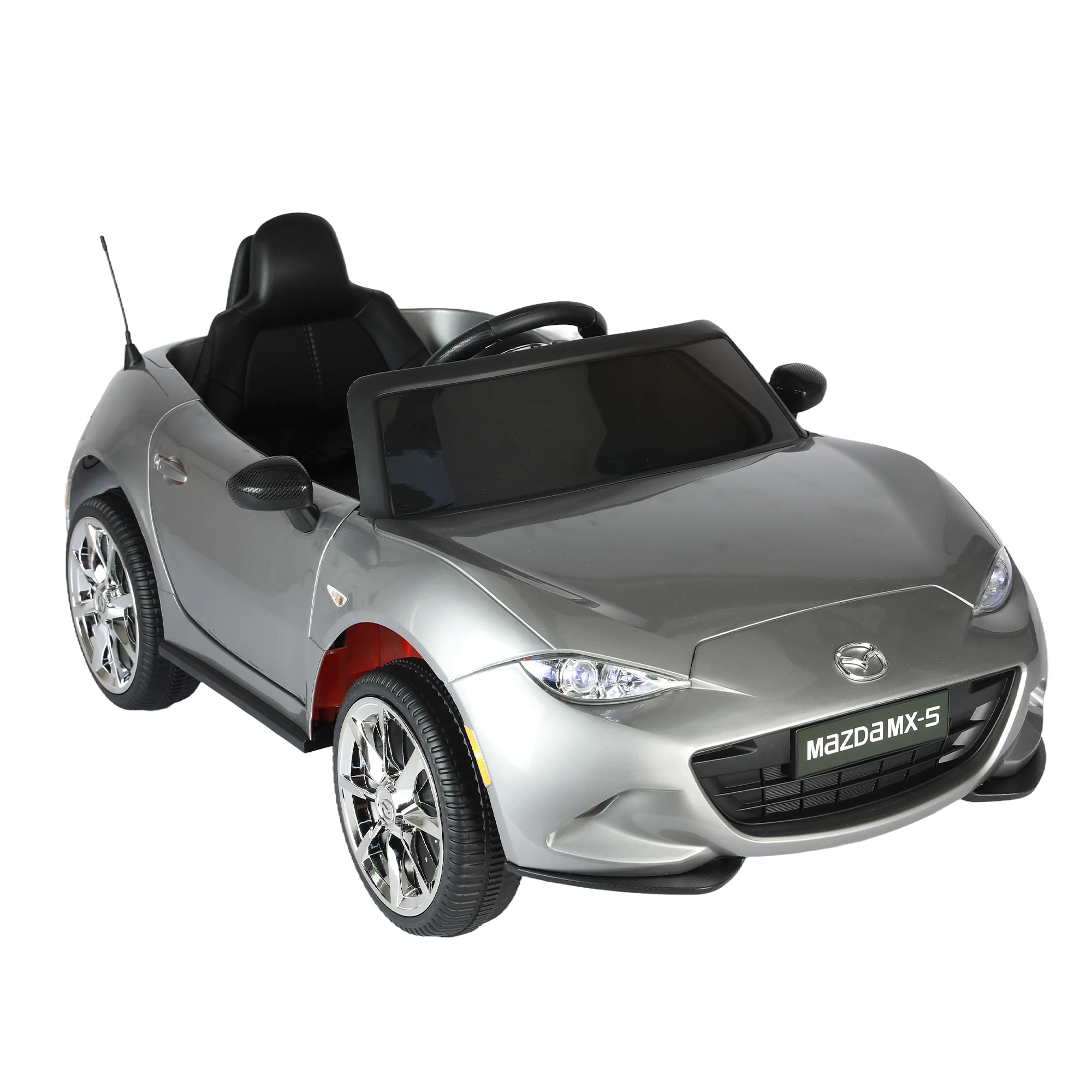 Resenkos Licensed MAZDA MX-5 RF Electric Vehicle, 12V Kids Ride On Car 2.4G with Parents Remote Control, Three Speed Adjustable, Grey