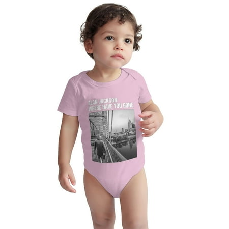 

Alan Baby Onesie Jackson Where Have You Gone Toddler Baby Boys Girls Short-Sleeve Bodysuits Cotton Romper Pink 18 Months
