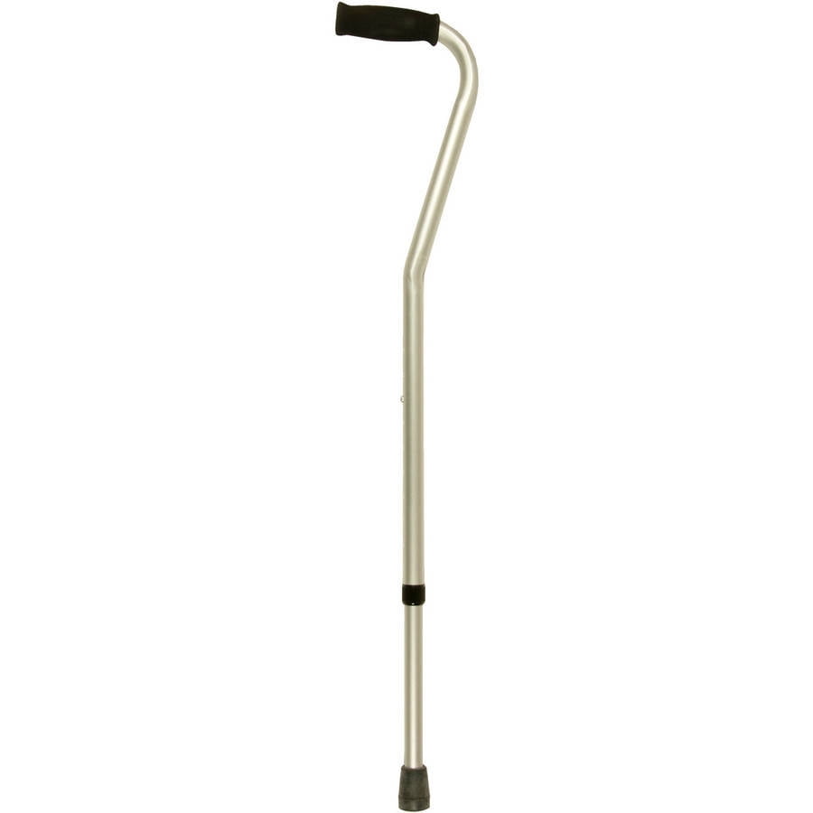 Adjustable Aluminum Cane, Offset Handle, Foam Grip