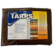 Harpster Tarps 12 ft. x 40 ft. Super Heavy Duty Brown 8 oz. Polyethylene Tarp - 16 Mil Thick