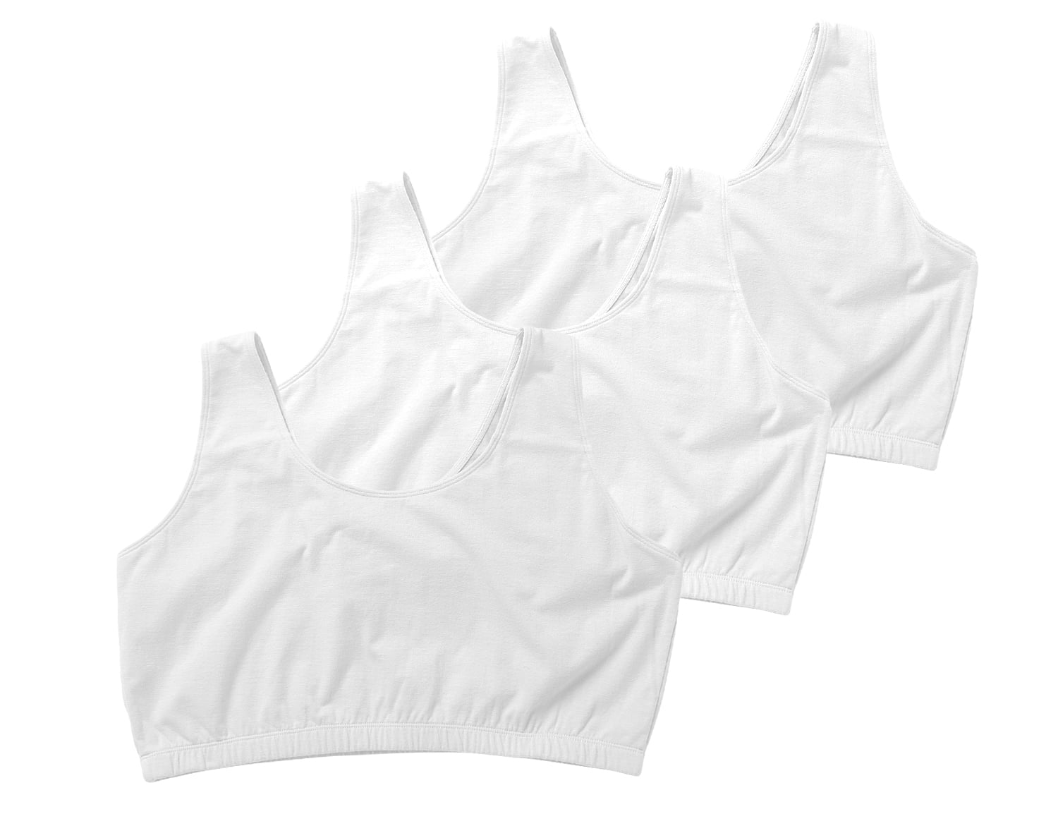 Matchstick Women Cotton Sports Bras Plus Size Wireless Bralette Top, 3