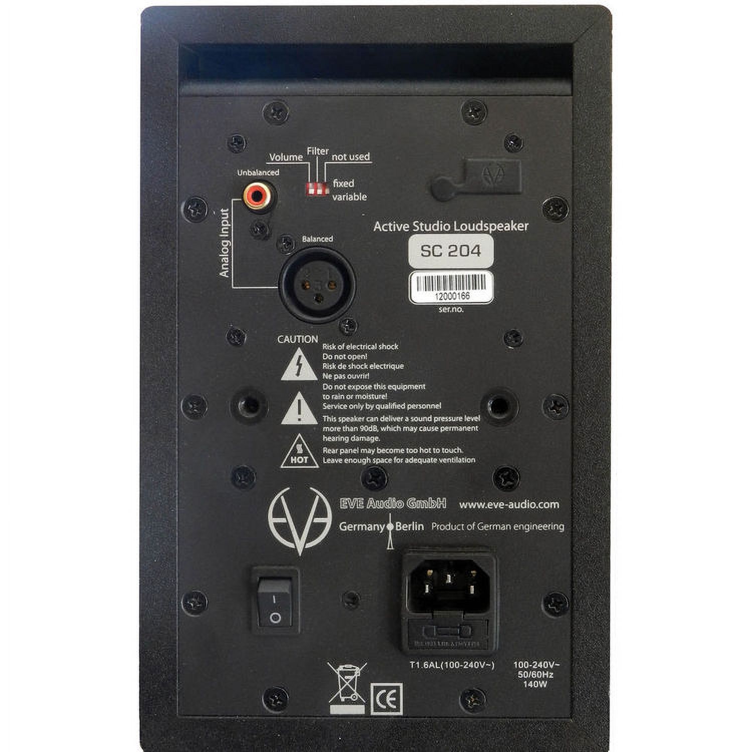 Eve Audio SC204 Studio Monitor - 2-Way 4" Active Speaker