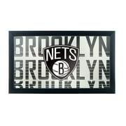 NBA Framed Logo Mirror - City - Brooklyn Nets