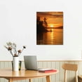 thumbnail image 2 of JRXY Bathroom Wall Art Decor Bathroom Pictures for Wall Artwork Sunset Over West Coast British Columbia Framed Canvas Wall Art for Bedroom Dining Room Farmhouse 16x20 in, 2 of 4