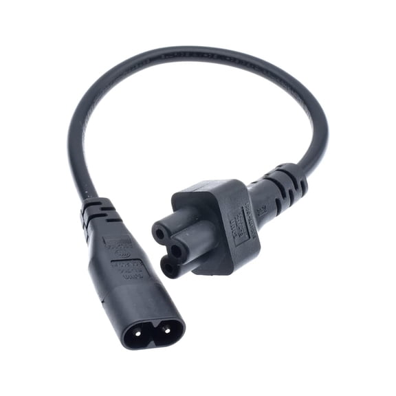 Strhowill C8 to C5 Power Cord, 0.3m/1ft,Figure-8 male to C5 female Conversion Wire,2.5A 250V, for Laptop Power  Adapter,Monitor,Printer and More