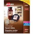 thumbnail image 1 of Avery Kraft Étiquette Carrée Brune, 1 of 7