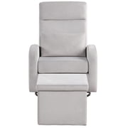 Angel Line Sonia Upholstered Swivel Glider w/ Storage Ottoman, Grey