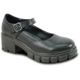 thumbnail image 1 of kozi Women Mary Jane Platform Chunky Heel Dress Shoe OY3303 Heel Pump Removable Insole Black Size 8, 1 of 8