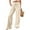 Beige, variant on Baqcunre Wide Leg Pants For Women Womens Casual Lightweight Drawstring Elastic Waist Loose Trousers Wide Leg Pants Flare Pants Pants For Women Beige L