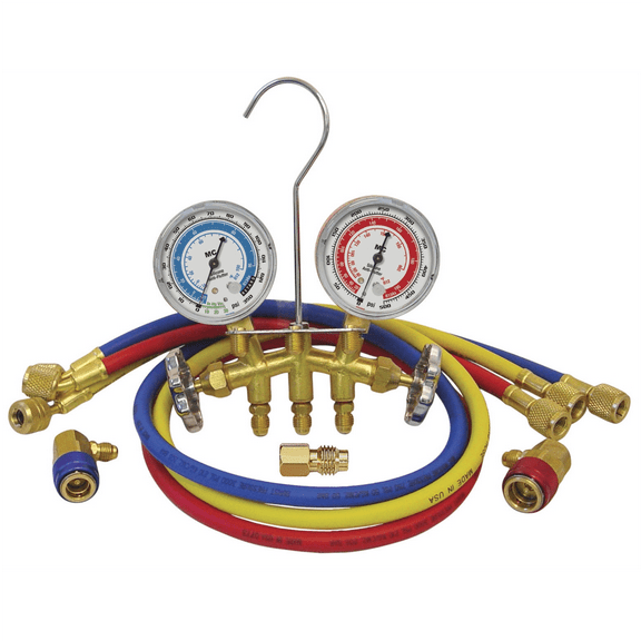 Mastercool 66773 R-12/R-134a Brass Manifold Gauge Set